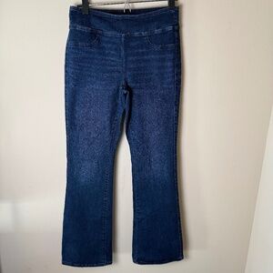 American Eagle Pull On Bootcut Jeans Womens Small Short Luxe Stretch Dark Wash